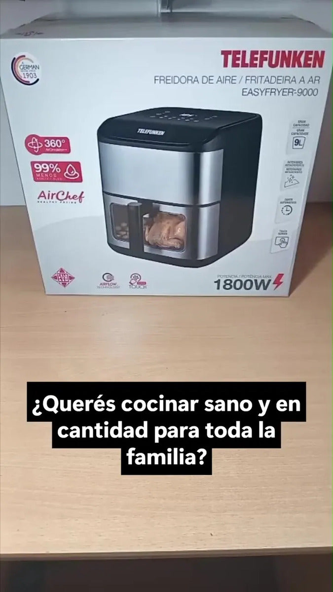 Freidora Aire Telefunken EasyFryer 9000 9L